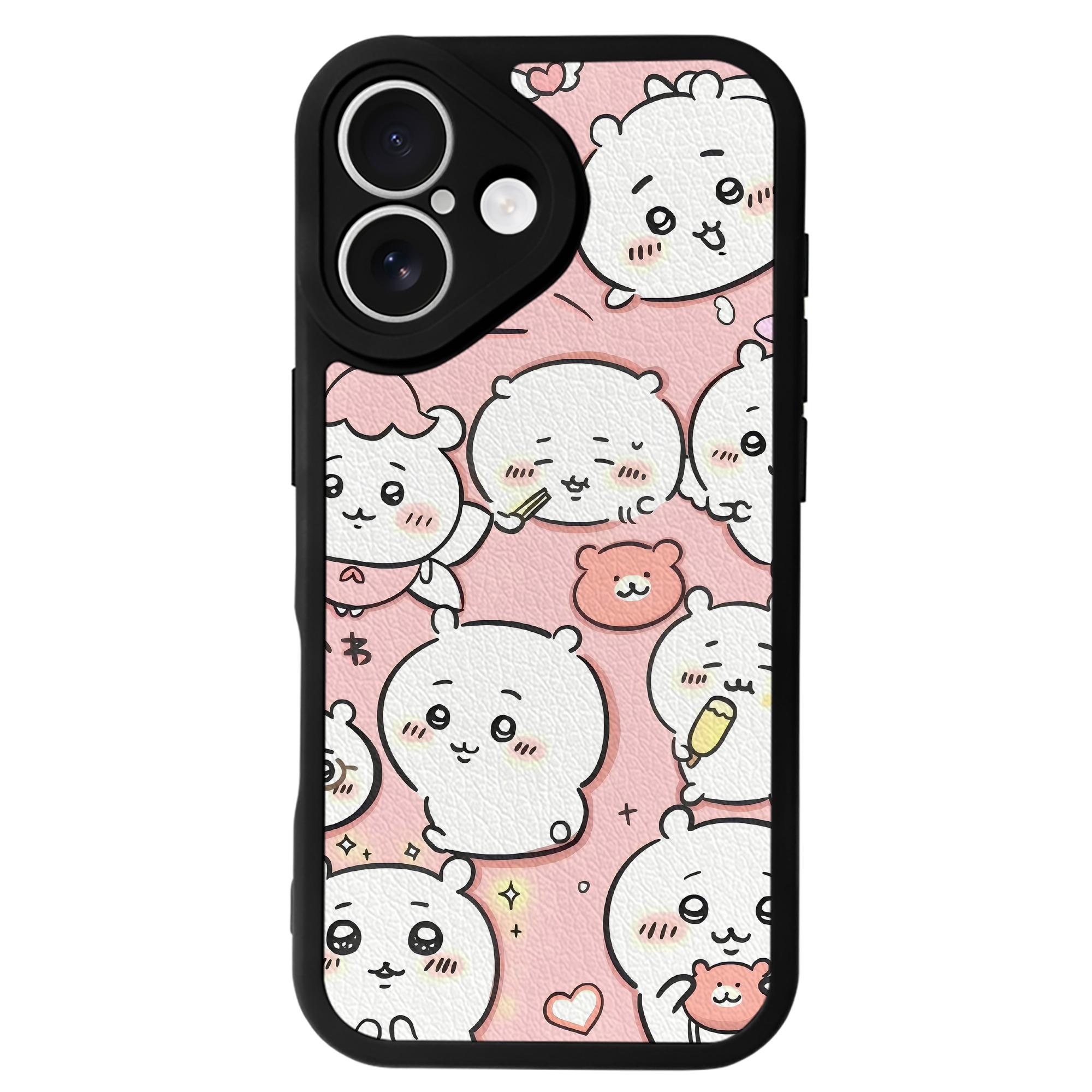 （画像用） ちいかわ Chii-kawa 【iPhone 16シリーズ対応】シリコンスマホケース（レザー調） 材質：シリコン